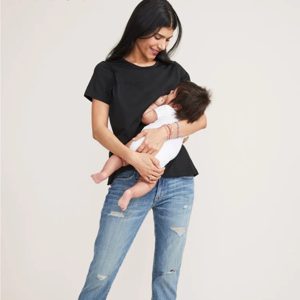 Hatch Luxe Nursing Tee - Black Size 1